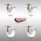 Service Caster 4 Inch 316SS Nylon Wheel Swivel Top Plate Caster Set Total Lock Brake SCC SCC-SS316TTL20S414-NYS-4 - alternate 5